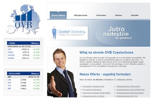 Strona internetowa doradców finansowych OVB