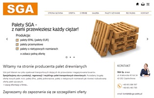 Strona WWW dla producenta palet drewnianych wykonana w technologii ASP.NET MVC