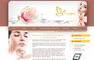 Strona www z systemem CMS salonu kosmetycznego La Magnolia