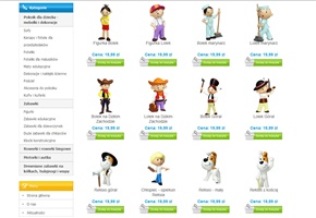 Sklep internetowy z zabawkami, figurkami dla dzieci