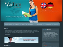 Strona internetowa szkoły językowej AnTom
